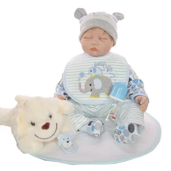 NPKDoll Semi-Soft Silicone Vinil, Bonecas Realistas Bebê Recém-nascido Bonecas Realistas bebe Reborn Baby Dolls para Crianças