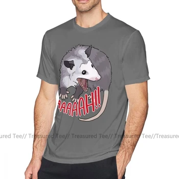 Gritar T-Shirt Possum Gritar para o Próprio Rabo T-Shirt Incrível Praia Camiseta Masculina XXX Mangas Curtas, em Algodão de Impressão Tshirt