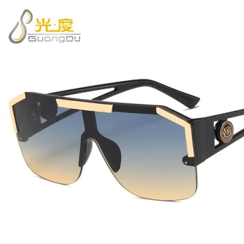 Quadrado grande óculos de sol feminino masculino 2020 uv400 de alta qualidade da marca do designer de grandes dimensões polarizada óculos de sol oculos de sol feminino