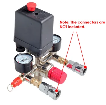 230V 16A 2 Fase 1 Porta Compressor de Ar Interruptor de Controle de Pressão de Regular O fechamento E a Pressão Inicial Do Compressor de Ar