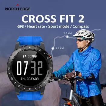 Original BORDA Norte GPS Smart Watch Homens Bússola Atmosférica de Chamada Bluetooth Assistir Esportes Altitude Monitor de Cross Fit 2 Smartwatch