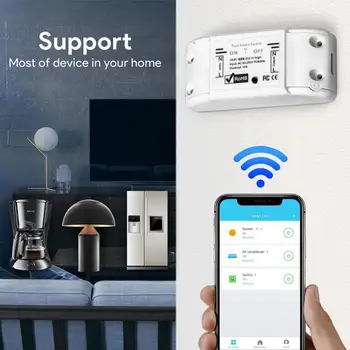 Eletrônica inteligente wi-Fi Interruptor da Luz de Tuya APP Universal DIY Módulo Para Casa Inteligente de Controle Remoto sem Fio Funciona Alexa Inicial do Google