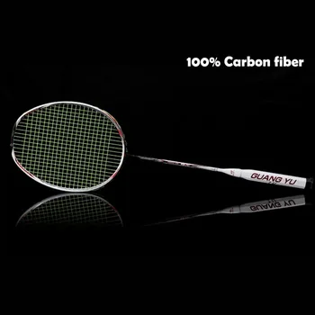 7U Conjunto de Raquete de Badminton De de Fibra de Carbono Quadro 20-23lbs G5 Profissional de Badminton Raqueta de Formação desportiva de Padel Com o Overgrip