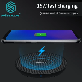 Nillkin 15W Qi Carregador sem Fios para Samsung Nota 8 S9 S8 Mais Nilkin Rápido Almofada de Carregamento sem Fio para o iPhone X Xs Max XR 8 Plus