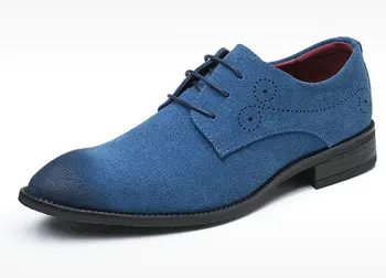 Homens Office Sapatos de Camurça de couro Retro Esculpida Sapatos Oxford Tamanho GRANDE 38-48 Sapatos Dedo Apontado Negócio Formal Sapatos 559