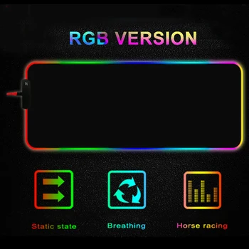 RGB Gaming Mouse Pad LED 900x400mm XXL Grande Padrão de Iluminação do Teclado tapete de rato de Borracha Natural XL Secretária Tapete Com luz de fundo do Jogador