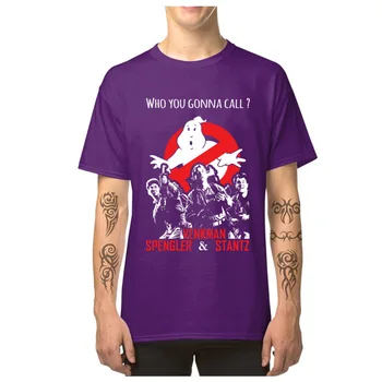 Ghostbusters T-shirt dos Homens de Halloween Camiseta quem é Que Vai Chamar de Manga Curta Topos & Tees Oversize Tecido de Algodão T-Shirt Espírito de Impressão