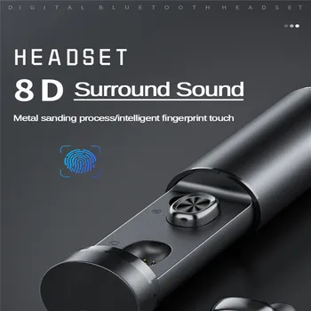 TWS Fone de ouvido Bluetooth 5.0 sem Fios 8D APARELHAGEM hi-fi Fone de ouvido Sport MICROFONE Fones de ouvido de Jogos de Música Auricular Para Smartphone