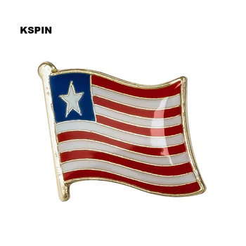 Libéria bandeira pin pin de lapela o emblema 10pcs um monte Broche de Ícones KS-0104