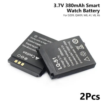 2020 Promoção 2Pcs/Monte Lq-s1 3,7 v Smart Watch Dz09 Bateria 380mAh a Bateria do Polímero do Li Para o Smart Watch DZ09 QW09 W8 A1 V8 X6