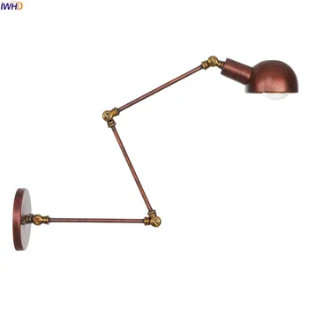 IWHD Rústico, Antigo Edison Candeeiro de Parede para Quarto de Espelho de Escada de Braço de Luz Loft Estilo Vintage Lâmpada de Parede, Iluminação de Lamparas De Pared