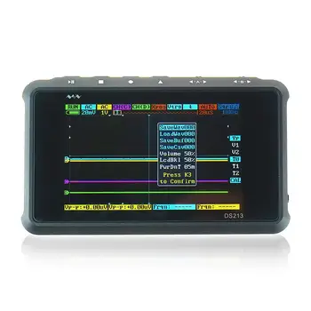 DS213 MINI Osciloscópio Digital Portátil, Display LCD de 4 Canais 15MHz 100MS/S USB Oscilloscopio Bolso Osciloscópio de Armazenamento