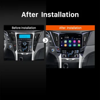 Seicane 9 polegadas GPS Navi Estéreo Android 10.0 Carro Reprodutor Multimídia Para HYUNDAI Sonata i40 i45 2011-Apoio TPMS DVR OBDII