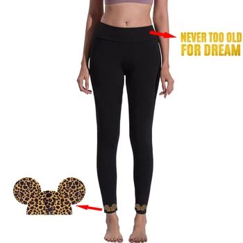 Calças De Yoga Mickey Mulheres Push-Up Esportes Execução De Sportswear De Fitness Legging Perfeita Barriga De Controle De Calças De Ginástica De Desenhos Animados Do Rato De Calças