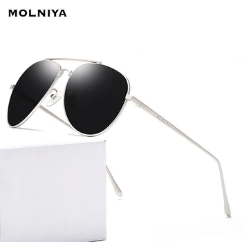 2019 dos Homens Óculos de sol de Marca Designer Piloto Polarizada Masculina Óculos de Sol Óculos de gafas oculos de sol masculino Para Homens
