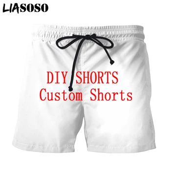 LIASOSO Impressão 3D Homens Shorts DIY Cliente personalizar Sua Própria Foto / Fotos de Mulheres Calças dos Homens Harajuku Cavallari D000-2