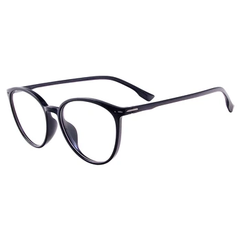 Homens Mulheres da Moda Transparente, Óculos Redondos Quadro Retro TR90 os Óculos de Prescrição Única Visão-Miopia Lentes