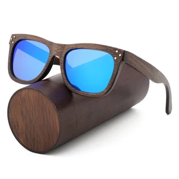 Retro Clássico da moda óculos polarizados para Homens e Mulheres feitos à mão em Madeira de Óculos Artesanais de Bambu Óculos de sol dos Homens UV400