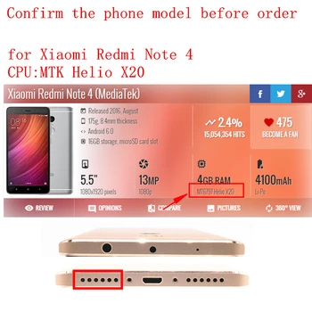 Para Xiaomi Redmi Nota 4 MTK Alto-Falante Campainha Toque Redmi Note4 MTK Módulo de coluna Conselho de Substituição de Reparação de Peças de Reposição