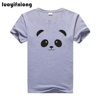 Panda Bonito Amantes Animal Print Mulheres Camiseta De Manga Curta, Camisa De Moda T-Shirt Femme Kawai Harajuku Gráfico T-Shirt Das Mulheres Tops