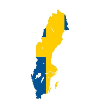 Aliauto Personalidade Suécia Mapa Estilo Carro Moto Bandeira Adesivo Protetor solar Impermeável Reflexiva Decoração Decalque de PVC,17cm*7cm