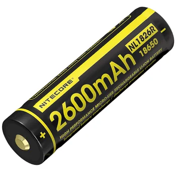12 pcs Nitecore NL1826R 18650 bateria 2600mAh 3,6 V 12.6 Wh USB de carregamento direto Li-na Bateria Recarregável de alta qualidade com proteção