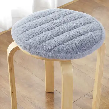 Inverno Engrossar Cadeira De Almofada Plushi Assento De Tecido Tapete Super Soft Round Coxins Da Cadeira De Decoração De Casa Almofada Office Almofada Do Assento