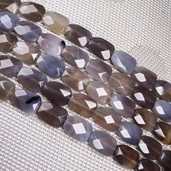 Pedra Natural Quadrada forma Facetada esferas de cristal semi-acabados Solta esferas Para fazer jóias DIY Colar Pulseira Acessórios