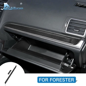 A velocidade do ar para Subaru Forester 2013-2018 Acessórios LHD de Fibra de Carbono de Carro do Centro da Consola de co-Piloto de Armazenamento de Caixa de Adesivo de estofos