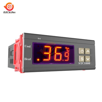 Digital LED o Controlador de Temperatura STC-1000 STC 1000 12V 24V 220V 10A Relé Thermoregulator termostato para aquecimento congelador de geladeira