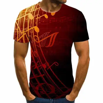 2020 Nova T-shirt dos Homens de Música T-shirt 3d Guitarra T-shirt, Camisa de Impressão Gótico Anime Roupas de Manga Curta T-Shirt XXS-6XL