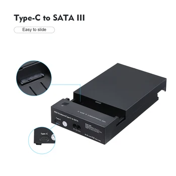 HDD USB 3.1-Tipo C para o disco Rígido da Estação de Acoplamento para 2.5/3.5 polegadas HDD SSD para a TV/Computador/PS4