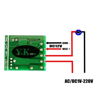 433.92 MHz 315MHz Interruptor de Controle Remoto DC 12V 10A Contato do Relé de controle de acesso do sistema de bloqueio da chave sem fio smart home Learning