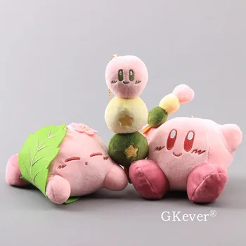 3 Estilos Super Bonito Kirby Chaveiro de Pelúcia Kirby com Acessórios Mini Bonecos de Pelúcia 9-17cm