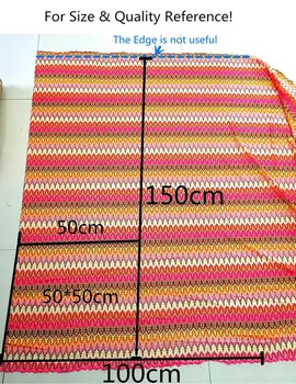 Zig Zag Junta Rendas de 1 Metro Para Vestido Roxo Onda de Crochê Listrada de Malha Tecidos de Diy Fashion Pano Maple Leaf 150CM de Largura