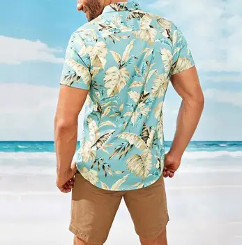 Funky Deixa Camisa Havaiana Homens 2020 Verão Novas Camisas Casuais Manga Curta Mens Aloha Beach Férias Férias Camisa Camisa Homme