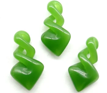 Natural de pedra de Cristal de Quartzo Turquesas Verde agates praça Sorte esferas de pingente para diy fazer a Jóia colar de Acessórios A8