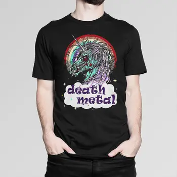 Zombie Unicórnio de Death Metal, T-Shirt, a Arte Original Tee, Todos os Tamanhos Nova T-Shirt dos Homens de Moda de T-Shirts superior tee