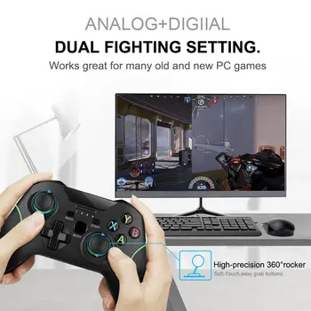 2.4 G sem Fio controle de jogo Para PS3/IOS/Android/PC/TV Caixa de Joystick Gamepad Controlador de Jogo Para Xiaomi Telefone Inteligente Acessórios