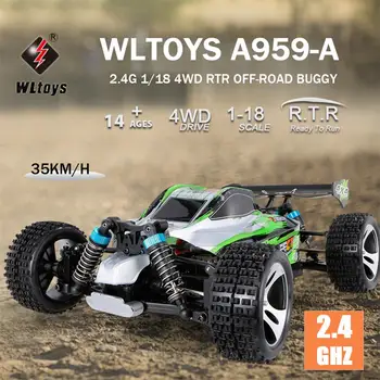 Wltoys A959-UM Carro RC 1/18 2,4 G 4WD Off-road de Corrida de Drift Alta velocidade de Controle Remoto de Simulação Automóvel Brinquedos, Presentes Para Crianças