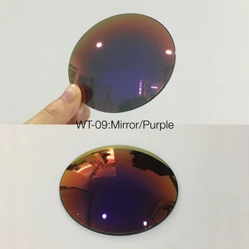 MUZZ 1.56 Índice Espelho Colorido Miopia de Óculos com Lentes de 1.61 Índice de Prescrição de Lentes CR-39 de Proteção UV Óculos de Sol com Lente 2PCS