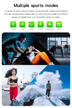 2021 Novo 1.6 Polegadas Touch Full Screen Bluetooth Smart Assistir Esportes Monitoramento do Sono ECG Impermeável Adequado para Apple, Android