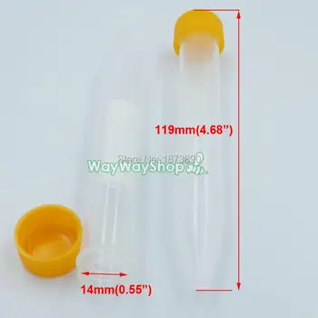 20 pcs 10 ml 15ml Centrifugue os Tubos tampas de rosca de Plástico Claro Frascos Exemplo de Recipiente