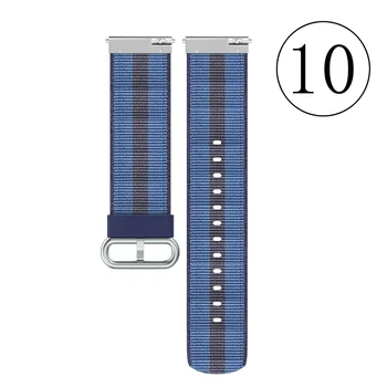 MASiKEN 22mm de Tecido de Tecido de Nylon do Esporte pulseira Pulseira para o Fitbit Versa Watchbands Pulseira de liberação Rápida pinos 10 Cores