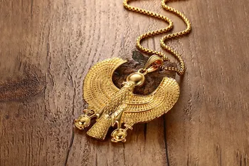 FXM DE22 colar de aço inoxidável quente da venda de ouro, cor de qualidade superior, as mulheres solteiras 70mm águia dom mulheres jóias
