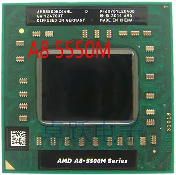 AMD CPU para computador Portátil A8 5500M série A8-5550M A8 5550M AM5550DEC44HL Soquete FS1 CPU 4M Cache/2,1 GHz/processador Quad-Core de processador de Notebook