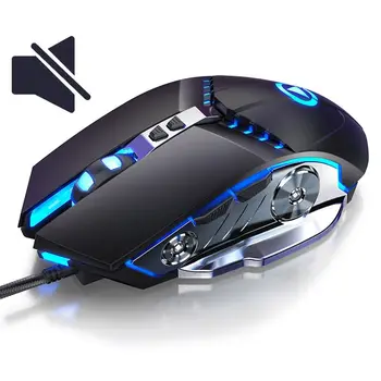 Profissional com Fio Mouse para Jogos em Silêncio Mouse Gamer Colorido Mouses Ópticos Ratos Para PC Portátil