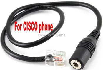 Smartphone 3.5 mm Jack para RJ9/RJ10 smartphone Fone de ouvido para Cisco Office Adaptador de Telefone Cabo de telefone móvel da CISCO RJ9/RJ10 adaptador