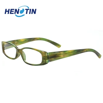 Moda retangular óculos de leitura para homens e mulheres mola dobradiça impressos coloridos óculos armações