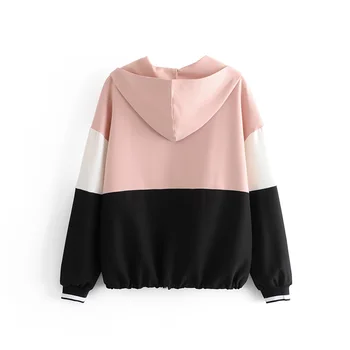 Cor-de-rosa roupa de treino de sportswear para mulheres hoodies de Duas peças de Conjunto de Top E Calça de terno co-ord Suor Casual feminino Roupas de 2020